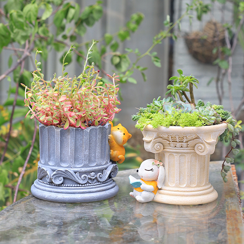 Roman Pillar Greek Columns Pla - Snake Plant Ceramic ulasan dan harga