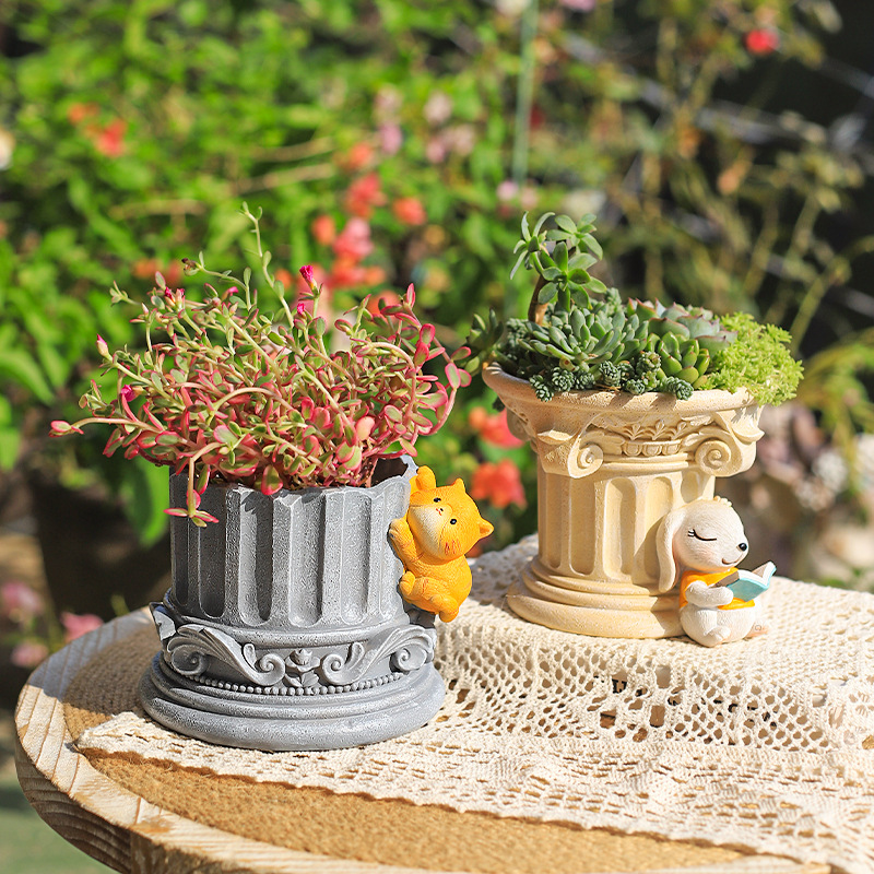 Roman Pillar Greek Columns Pla - Snake Plant Ceramic ulasan dan harga