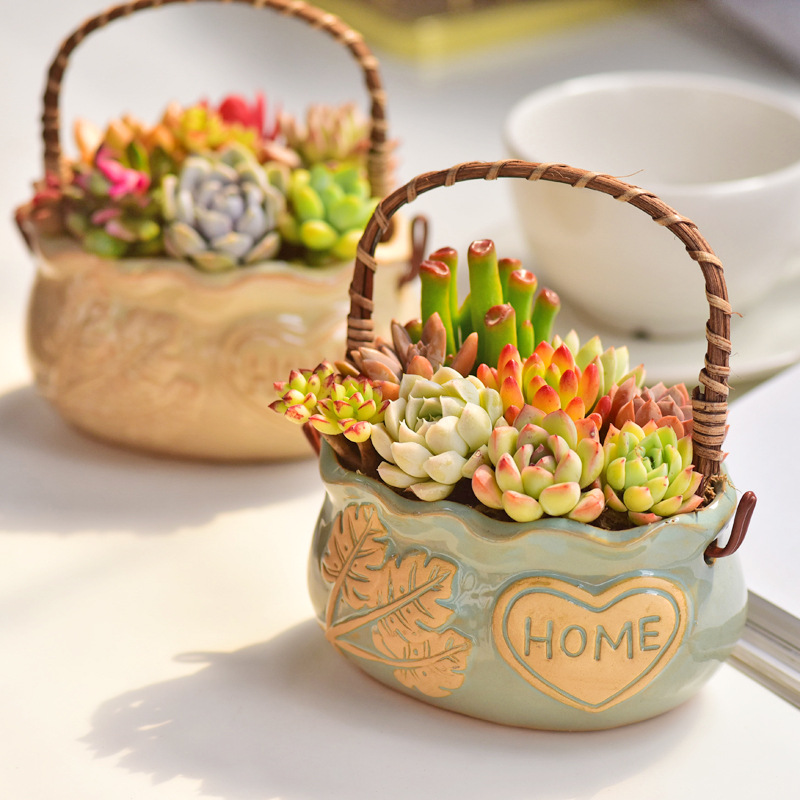 Nordic Style Ceramic Basket Su - Snake Plant Ceramic ulasan dan harga
