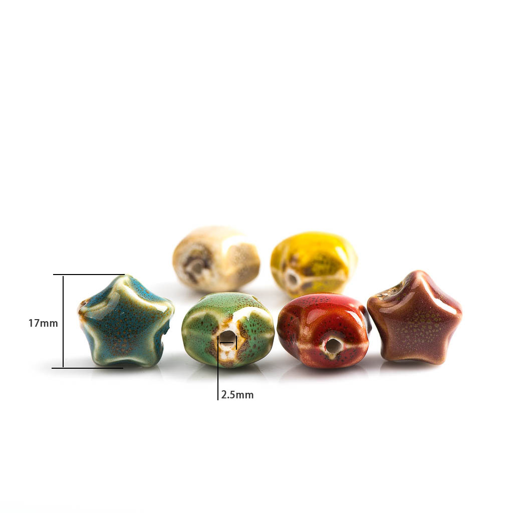 17# 10pcs Star Shape Ceramic B - Snake Plant Ceramic ulasan dan harga